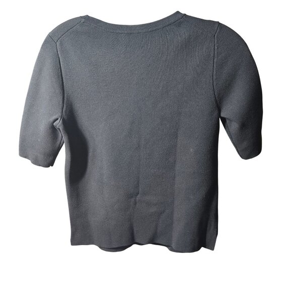 Ann Taylor Womens Black Knit Top Size XS Viscose & Polyester Blend - Picture 4 of 6